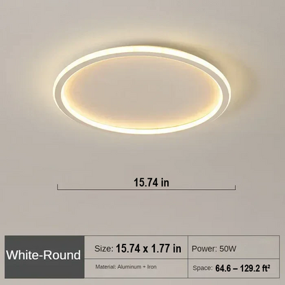 Scandinavian Round Ceiling Lamp - AuroraSphere-Natural White (no RC)-7.87 in Black-Nora Luxe