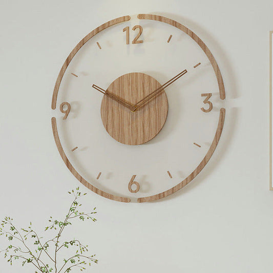 Scandinavian Style Wooden Wall Clock - WoodWave-Design No. 1-Nora Luxe