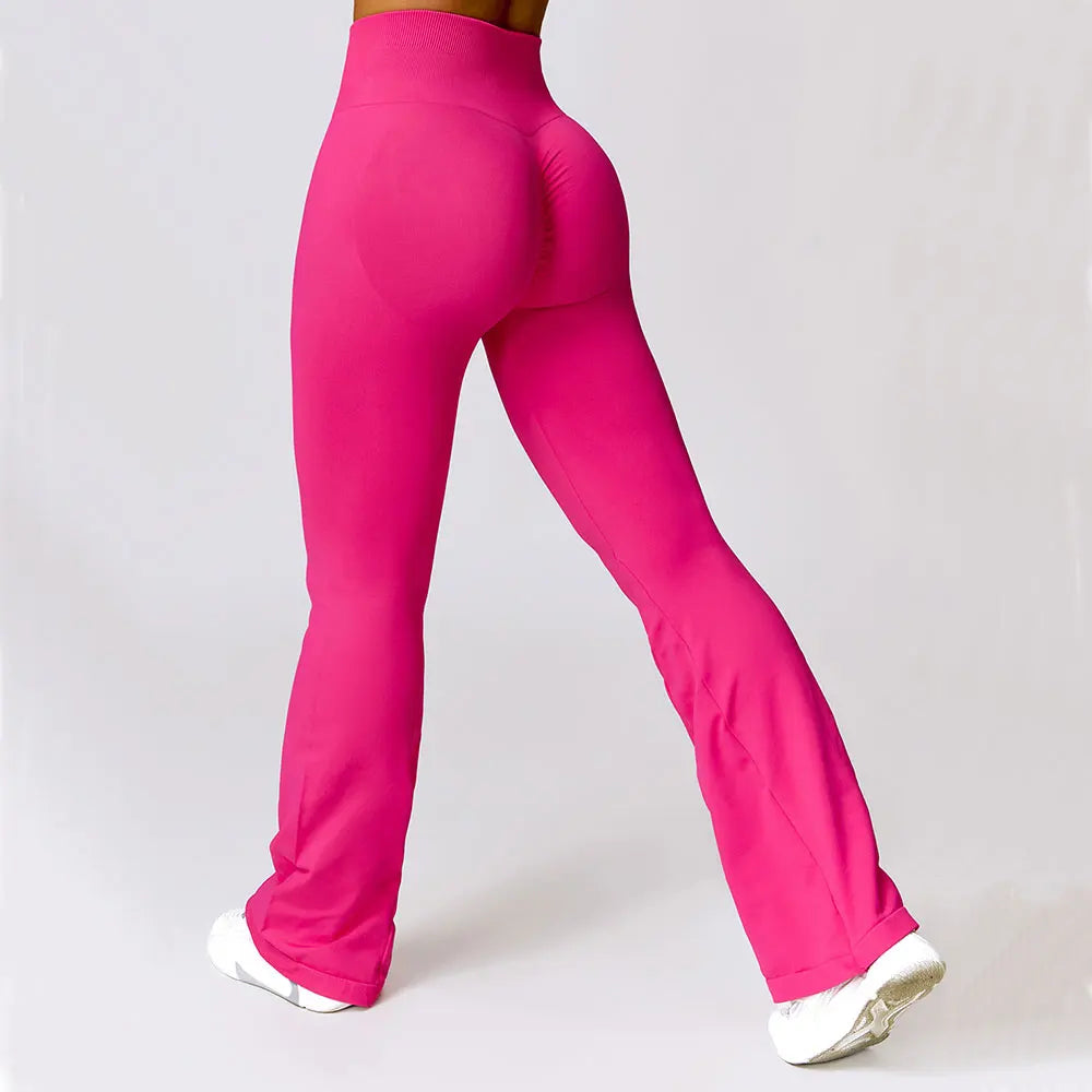 Seamless Flared Yoga Legging - Elara-Black-S-Nora Luxe