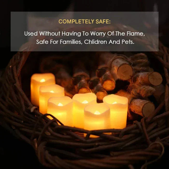 Set of 24 LED Flameless Candles - GlowFlicker-Nora Luxe