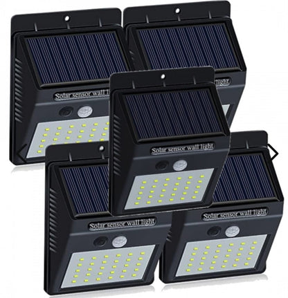 Set of 5 Solar LED Outdoor Lamps – LumaPath-Nora Luxe