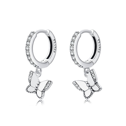 Shining Butterfly Earrings - Lyrielle-Silver-Nora Luxe