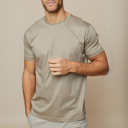 Shiny & Soft Men's T-Shirt made from Mercerised Cotton – Leon-S-Nora Luxe