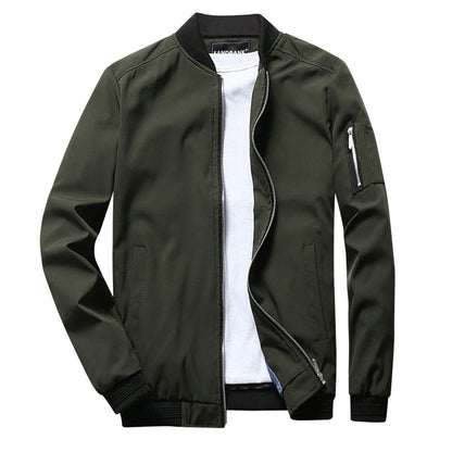 Short Summer Jacket for Men - Orion-Olive green-M-Nora Luxe