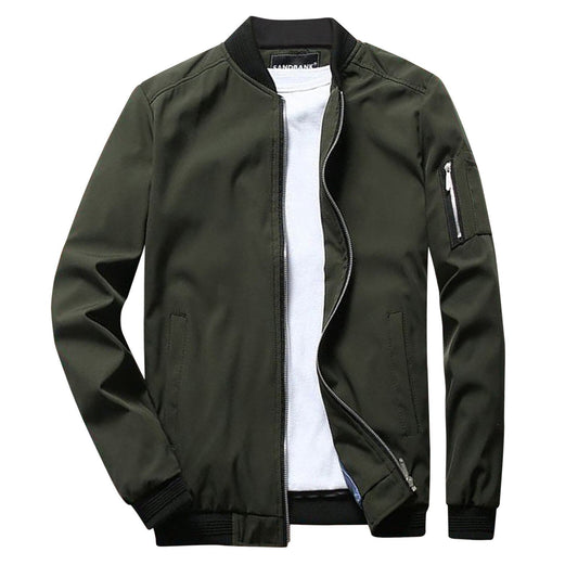 Short Summer Jacket for Men - Orion-Olive green-M-Nora Luxe