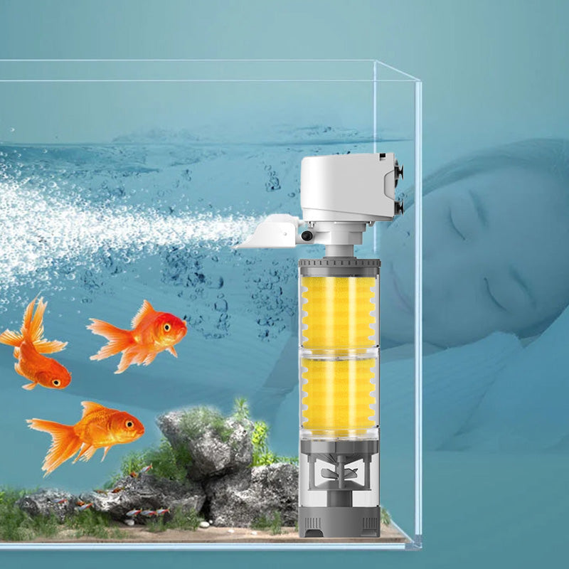 Silent Electric Aquarium Filter – AquaSilence-4W-Nora Luxe