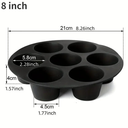 Silicone Baking Mold for Microwave and Air Fryer - FlexiBake-7.09 in-Nora Luxe
