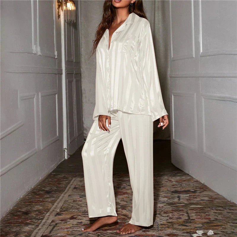Silky-soft women's pajama set – Emilia-Beige-S-Nora Luxe