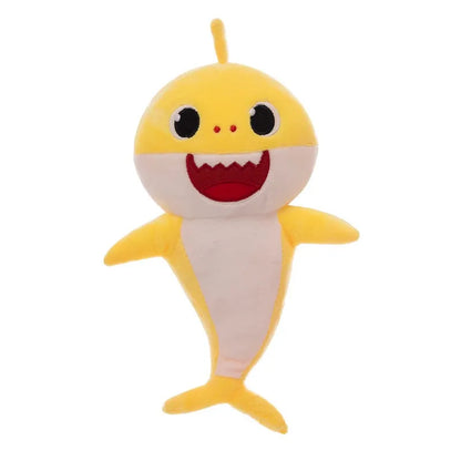 Singing Shark Plush Toy with Music and Light - GlowShark-Yellow-Hug-Nora Luxe