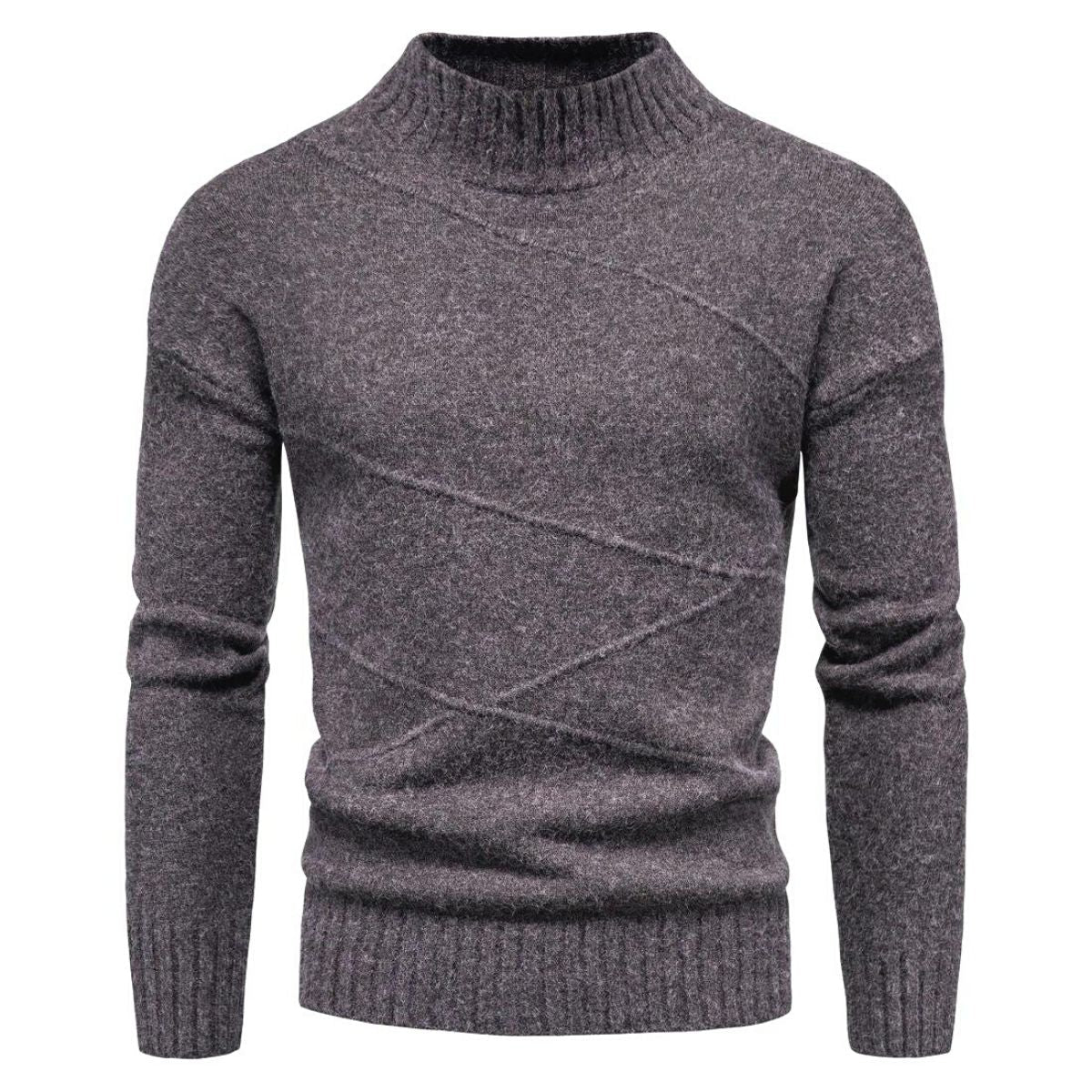 Slim Fit Men's Sweater - Orion-Gray-M-Nora Luxe