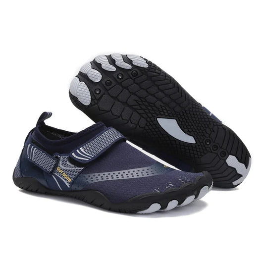 Slip-resistant & Orthopaedic for Men - Barefoot Water Shoes HydroFlex-Blue-3.5-The Livary