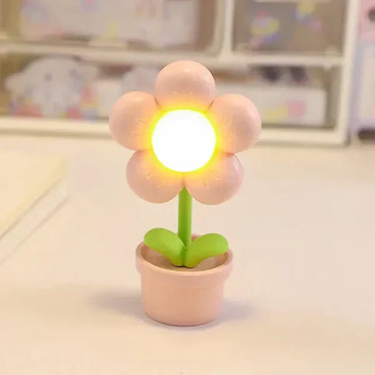 Small Flower Relaxing Table Lamp - BlossomGlow-Pink-Nora Luxe