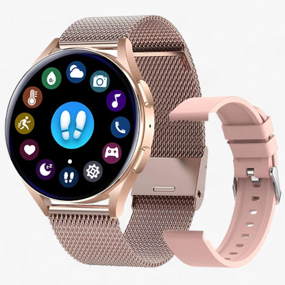 Smartwatch for Health and Style - Evelyne-Rose gold mesh-Nora Luxe