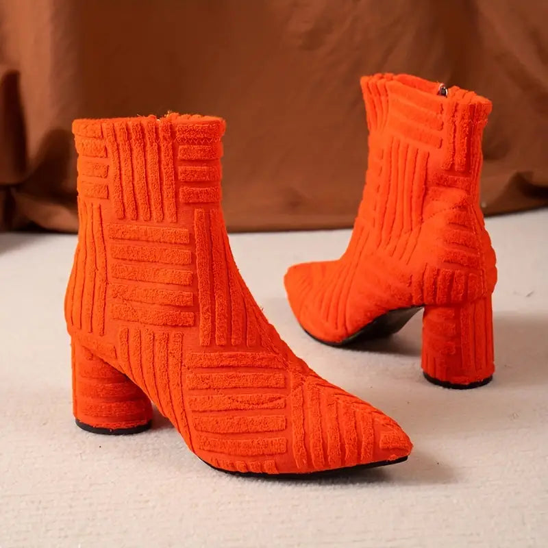Smooth Ladies' Boots with Block Heel - Selene-Black-4.0-Nora Luxe