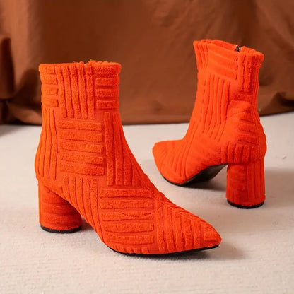 Smooth Ladies' Boots with Block Heel - Selene-Black-4.0-Nora Luxe