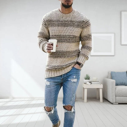Soft and Comfortable Men's Sweater - Finn-Khaki-S-Nora Luxe
