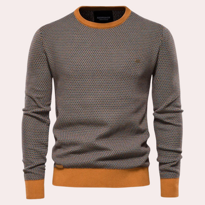 Soft and Warm Men's Sweater - Luca-Orange-S-Nora Luxe