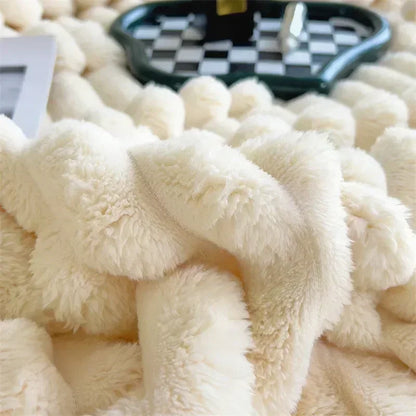 Soft Plush Maxi Blanket - LuxuraWrap-Cream-47.2 × 78.7 in-Nora Luxe