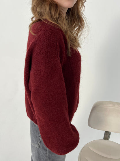 Soft Women's Sweater with Loose Fit - Aurena-Blue-XS/S-Nora Luxe