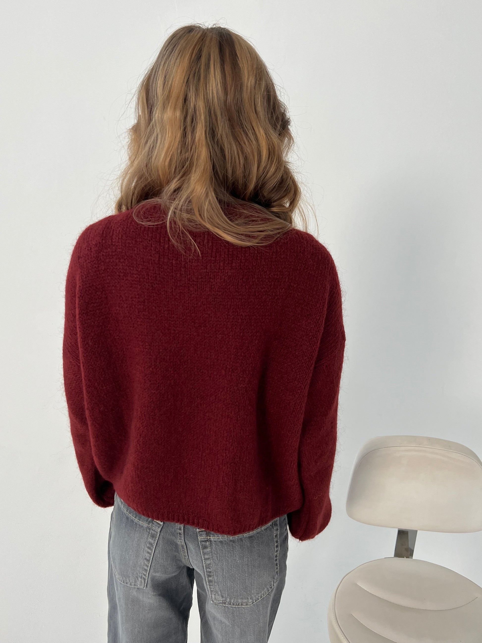 Soft Women's Sweater with Loose Fit - Aurena-Blue-XS/S-Nora Luxe