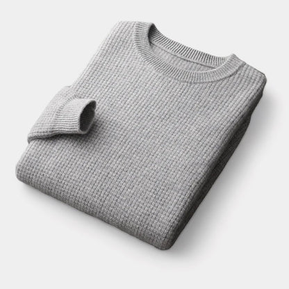 Soft Wool Men's Sweater - Norbert-Gray-XS-Nora Luxe
