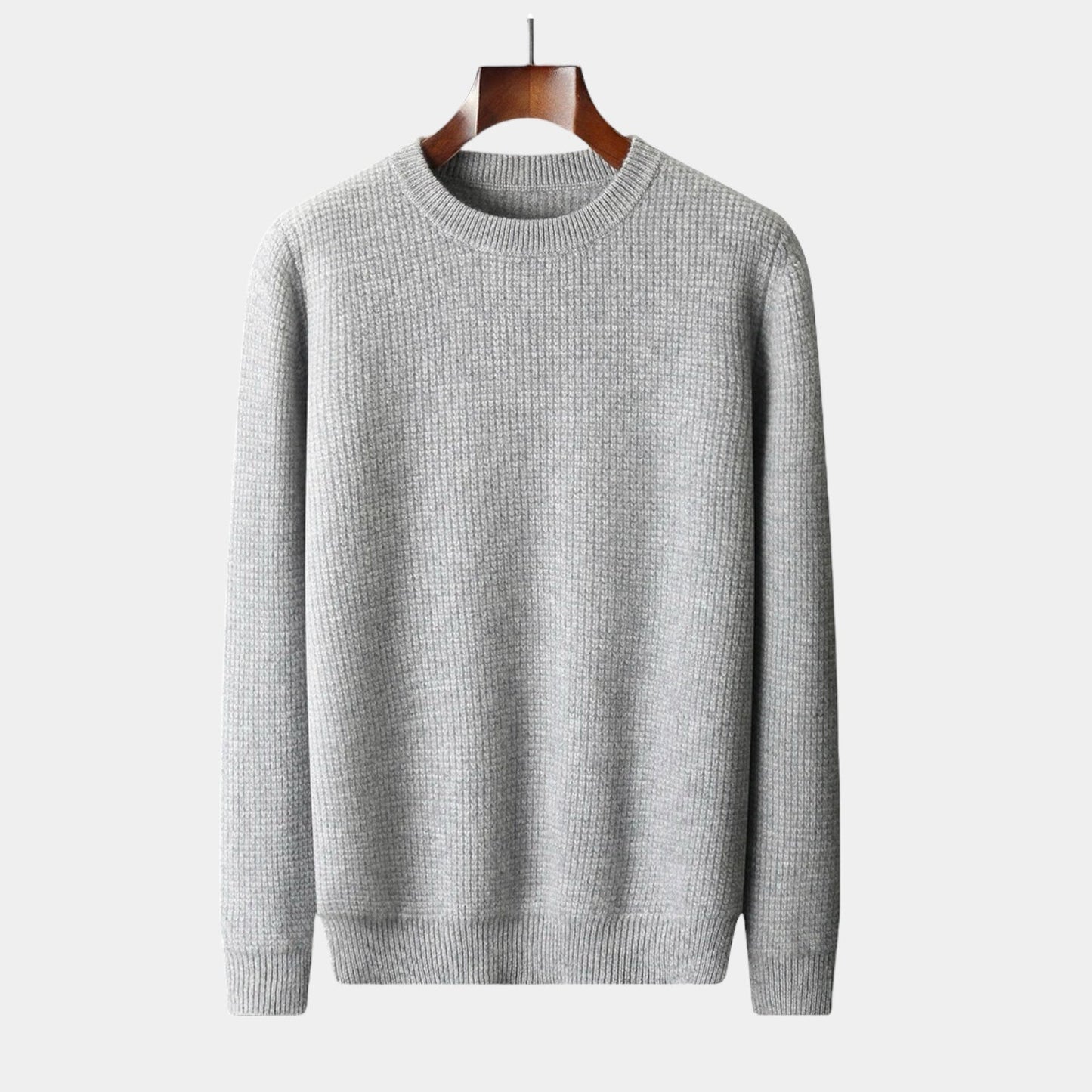Soft Wool Men's Sweater - Norbert-Gray-XS-Nora Luxe