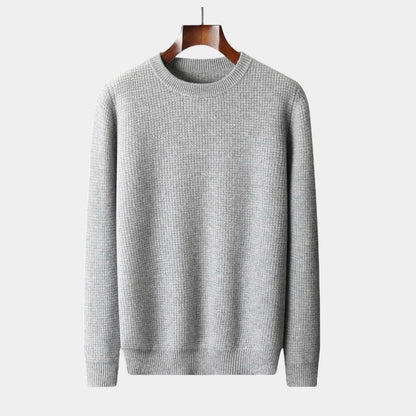 Soft Wool Men's Sweater - Norbert-Gray-XS-Nora Luxe