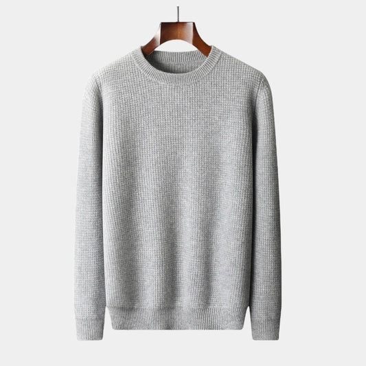 Soft Wool Men's Sweater - Norbert-Gray-XS-Nora Luxe