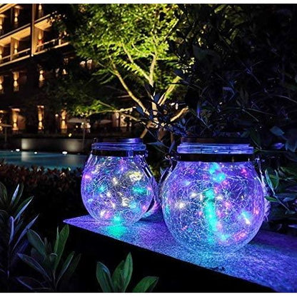 Solar Mason Jar Lamp-RGB-Set of 2-The Livary