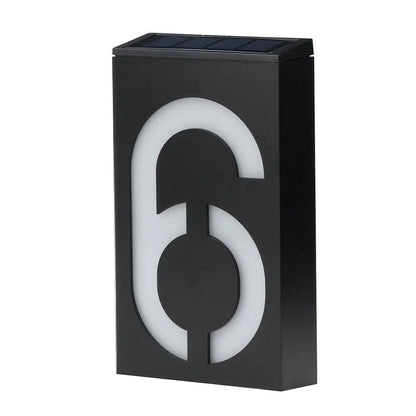 Solar-powered House Number - SolarSign-6-The Livary