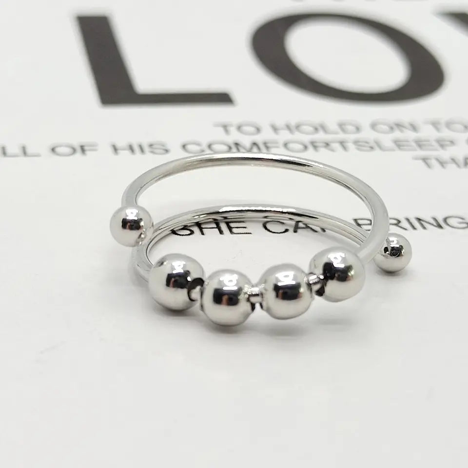 Soothing Anti-Stress Ring - Serena-Silver-Nora Luxe