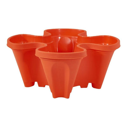 Space-saving Stackable Plant Pots - StrawberryStack-Red-Nora Luxe