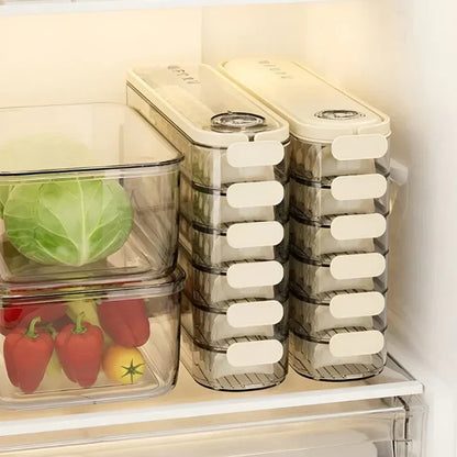 Stackable Storage Box with Lid - FridgeStack-White-Nora Luxe