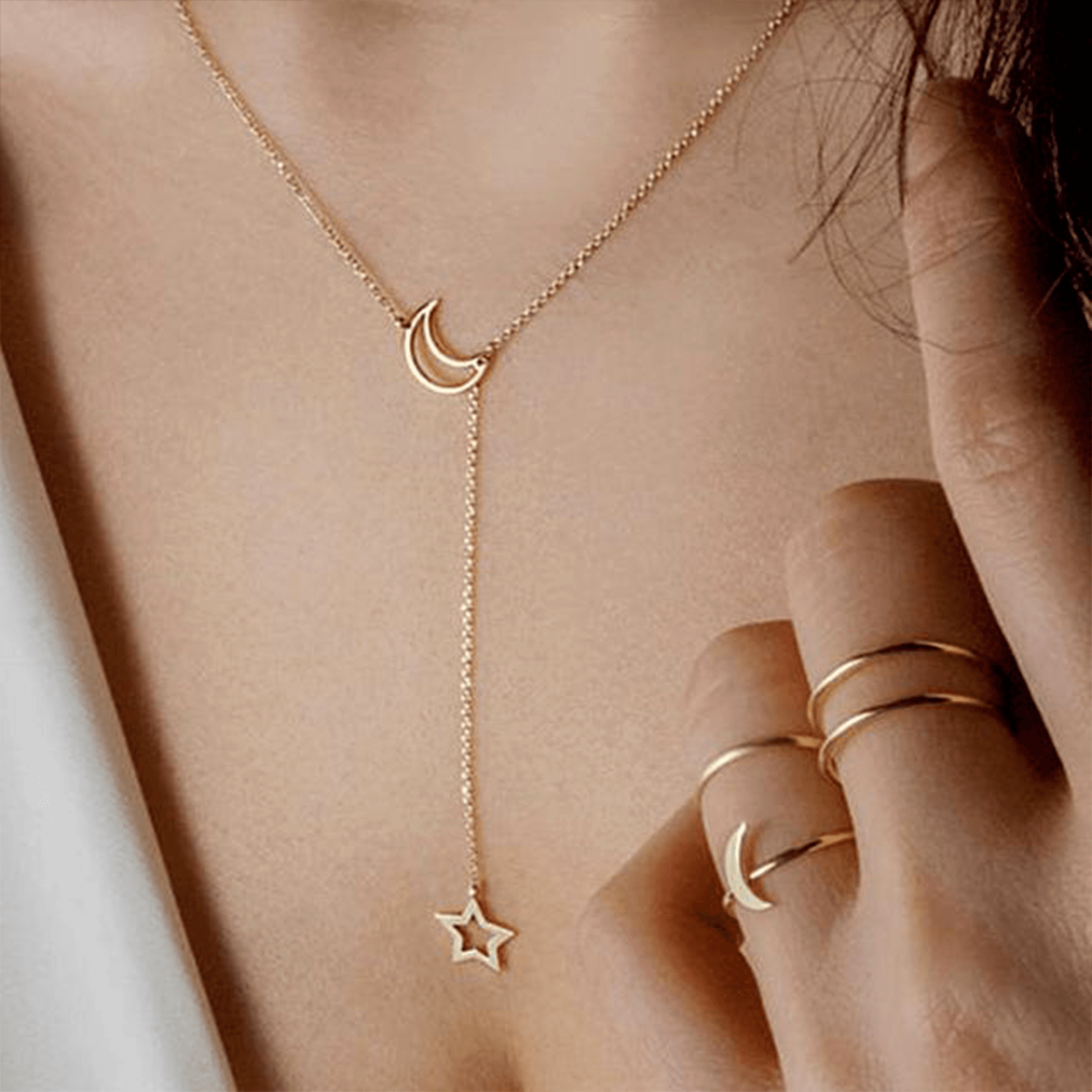 Star Light Necklace - Nova-Silver-Nora Luxe