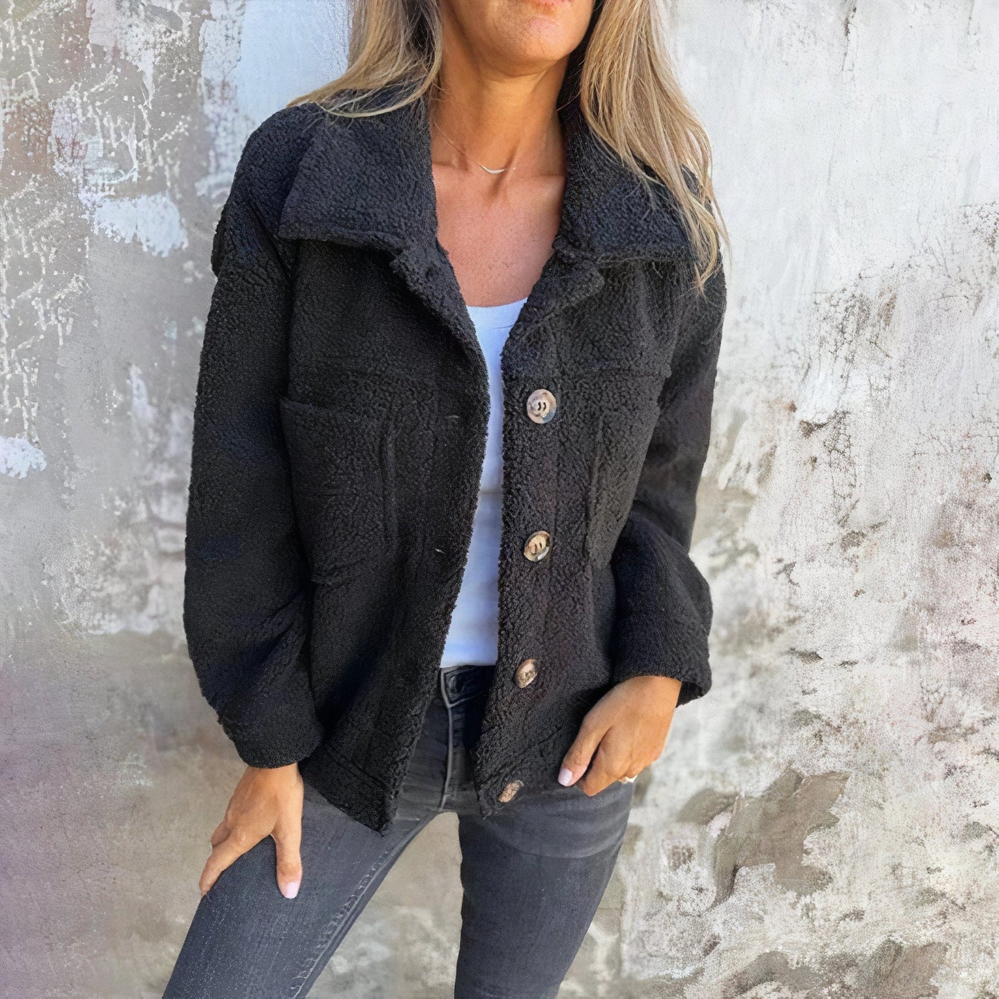 Ladies Soft Teddy Material Coat – Marisol