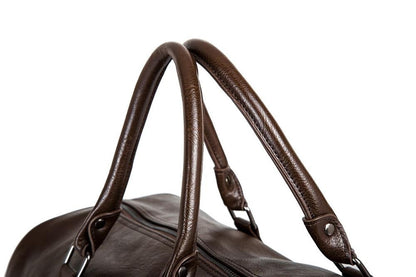 Large-Capacity Leather Travel Duffel – Lightweight & Durable Carry-On Bag