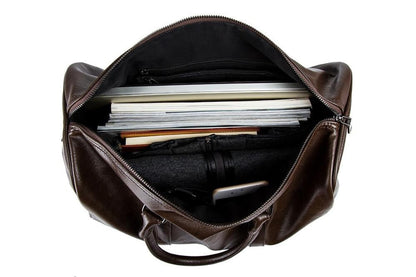 Large-Capacity Leather Travel Duffel – Lightweight & Durable Carry-On Bag