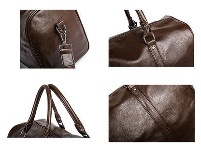 Large-Capacity Leather Travel Duffel – Lightweight & Durable Carry-On Bag