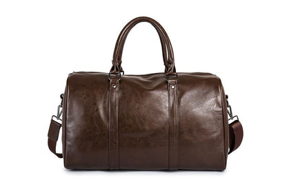 Large-Capacity Leather Travel Duffel – Lightweight & Durable Carry-On Bag