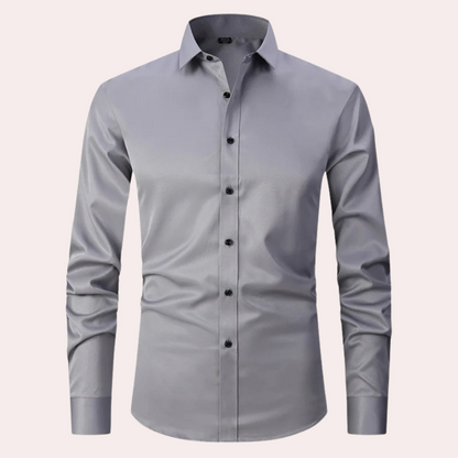 Stretch Shirt for Men - Luca-Gray-S-Nora Luxe