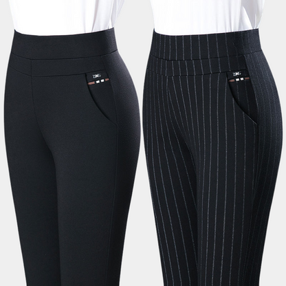 Stretchable Ladies' Trousers for Optimal Comfort - Mira-Black-M-Nora Luxe