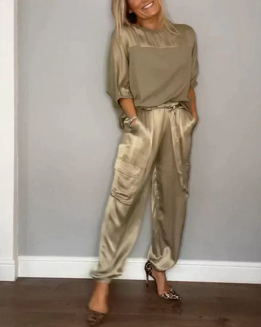 Stylish & Airy Women's Satin Jumpsuit for Special Occasions – Yasmina-Gold-S-Nora Luxe