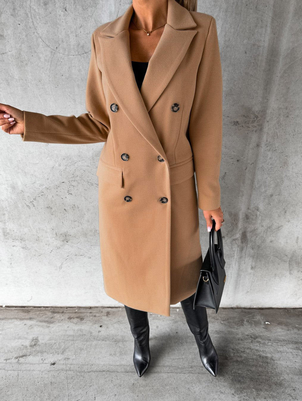 Stylish and Comfortable Ladies' Coat - Vivienne-Brown-S-Nora Luxe