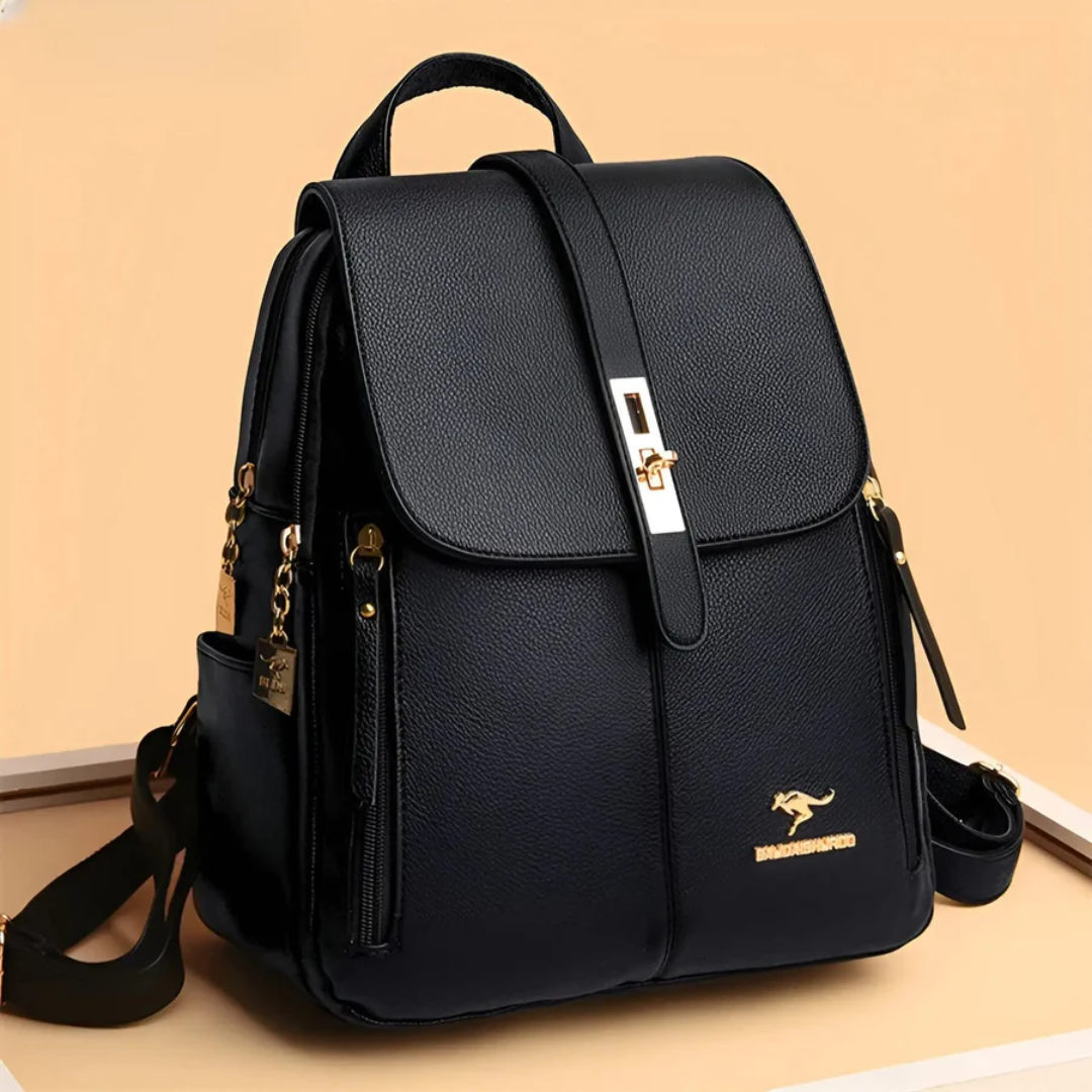Stylish and High-Quality Ladies' Backpack - LuxeMate-Black-Nora Luxe