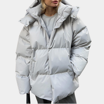 Stylish and Weatherproof Ladies Jacket - Windbreaker-Light gray-XS-Nora Luxe