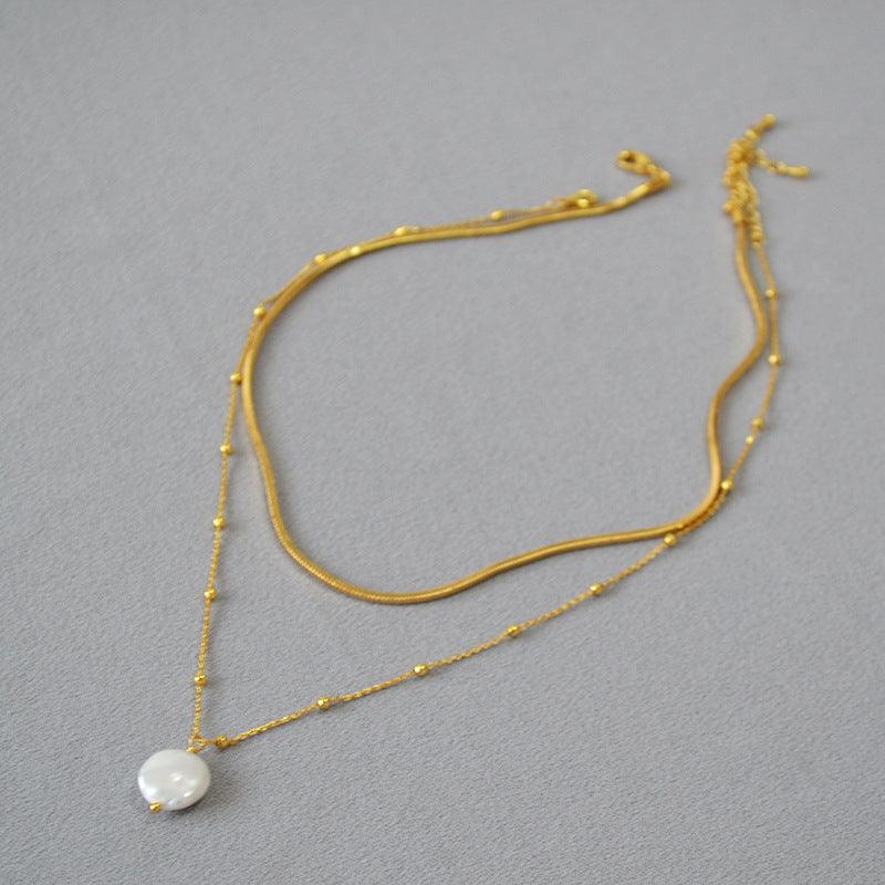 Stylish Baroque Pearl Necklace - Isaline-Nora Luxe