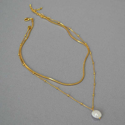 Stylish Baroque Pearl Necklace - Isaline-Nora Luxe