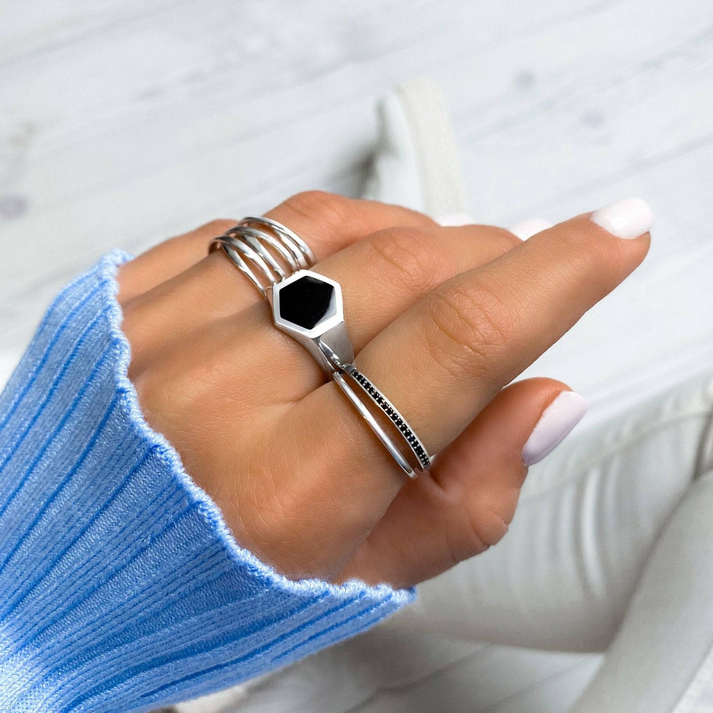 Stylish Branched Ring - Nora-Gold-Nora Luxe