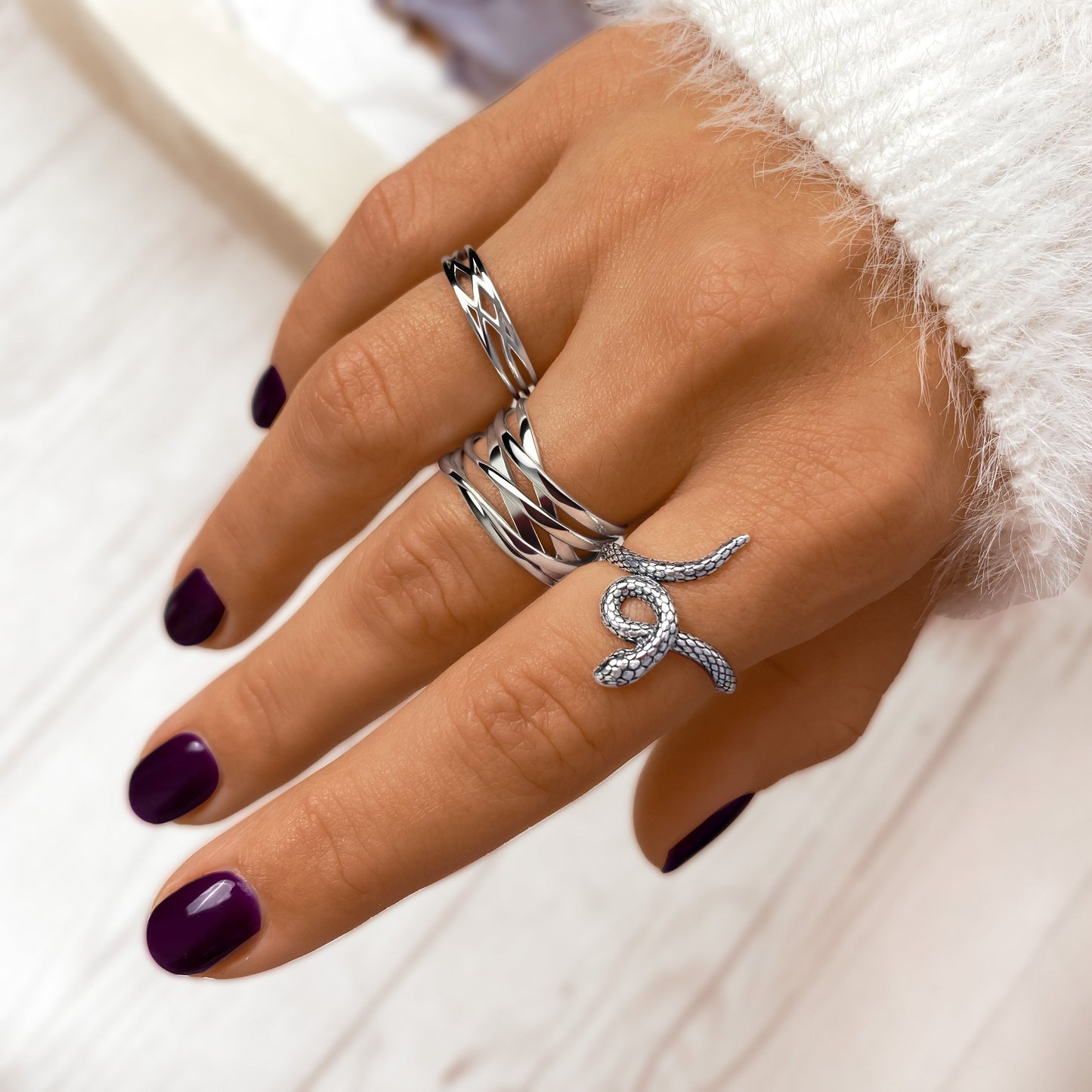 Stylish Branched Ring - Nora-Gold-Nora Luxe