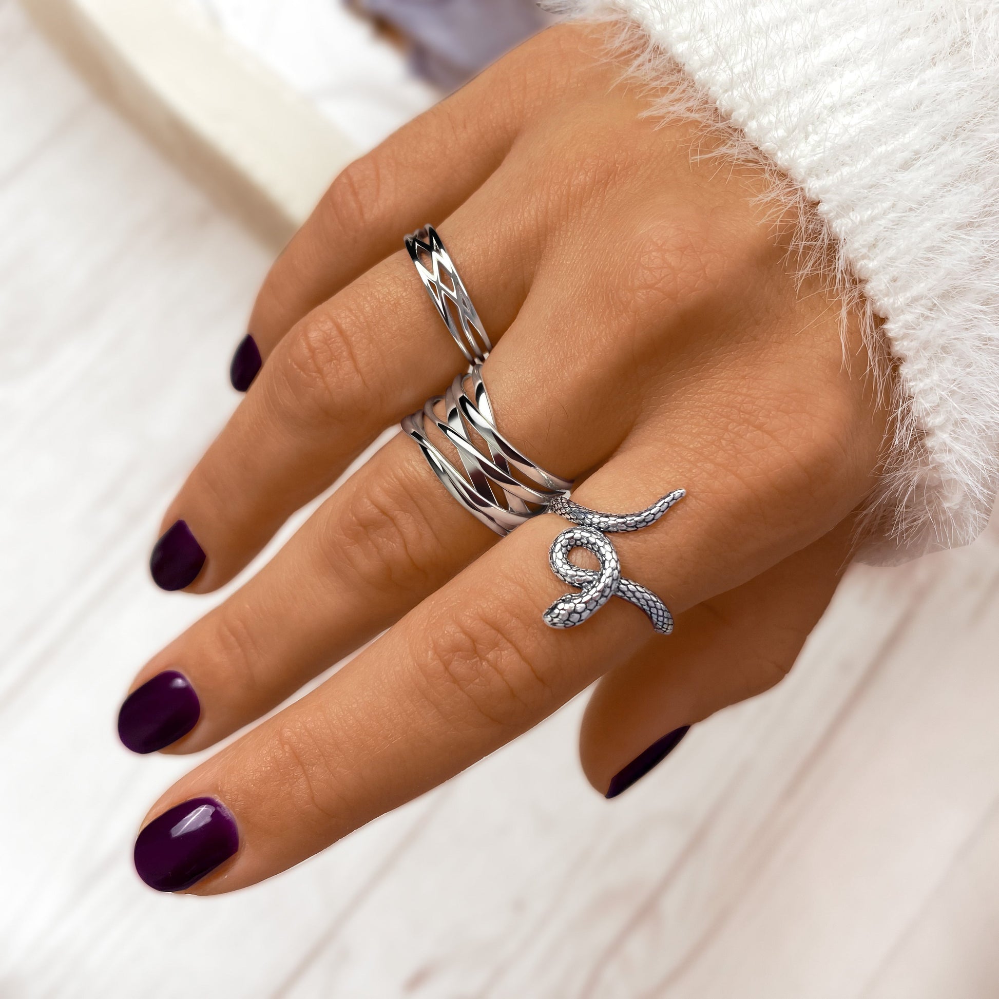 Stylish Branched Ring - Nora-Gold-Nora Luxe